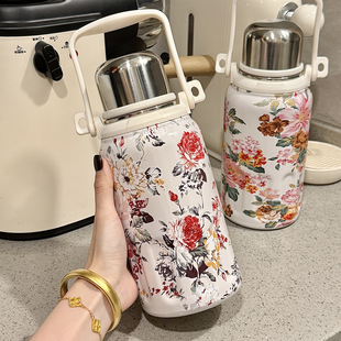 大号大容量保温杯女士高颜值2025新款316不锈钢杯子带盖喝水杯