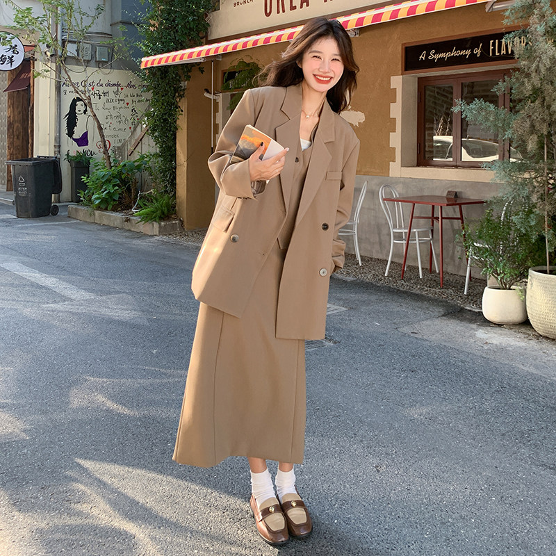 新款~高级气质感法式西装马甲半身裙三件套6639-P245K338,女装套装/套裙,2C153