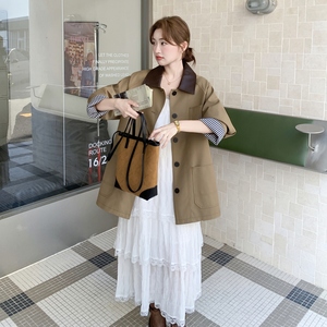 春裝大貨 新款卡其色風(fēng)衣外套2C153-872-P155K228圖片