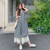 夏装新款叠穿阔腿裤套装812-P155K228，女装套装/套裙，2C153