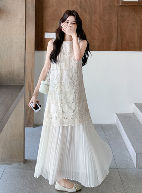 夏装新款 蕾丝拼接假两件连衣裙2C153-833-P155K238