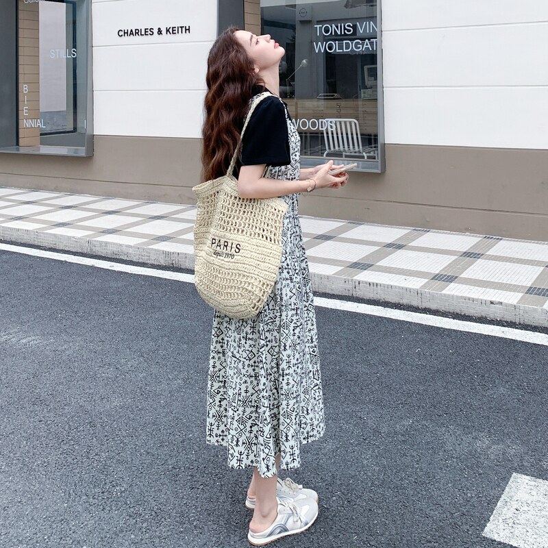 新款拼接夏装连衣裙2C153-829-P135K208,女装连衣裙,2C153