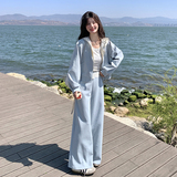 春装有大货蓝色蕾丝时尚套装2C153-3380-P185K278，女装套装/套裙，2C153