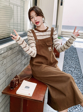 【春上新现货】背带裙套装922-P110K158背带裙+针织衫P145K198