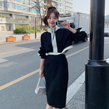 春装大货法式感假两件套装连衣裙2311-P125K178，女装连衣裙，2C153