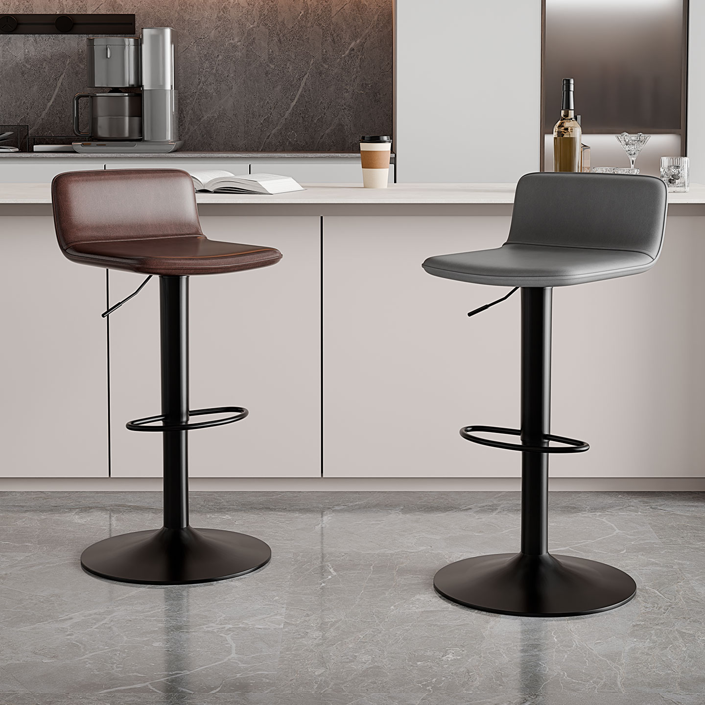 现代简约升降高脚椅吧台椅