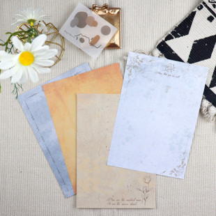 欧式复古简约无横线信纸信封套装A4做旧羽毛文艺练字ins稿纸打印