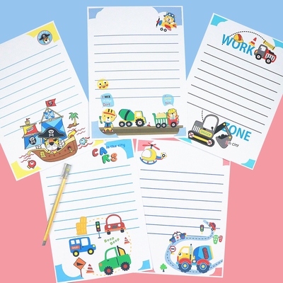 汽车总动员牛皮可爱卡通包邮信笺