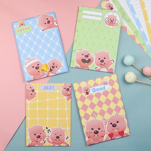 新款可爱卡通小海狸lopy信纸信封