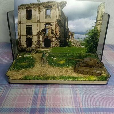 战争地台桌摆挂墙两用造景画手办车模兵人拍摄背景微缩沙盘摆件