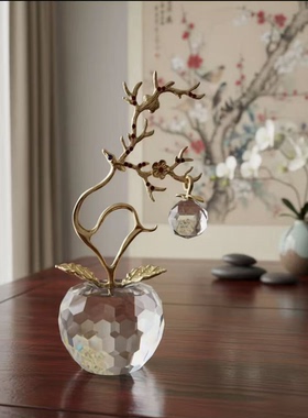 轻奢水晶树枝摆件客厅创意装饰家居现代简约桌面工艺品