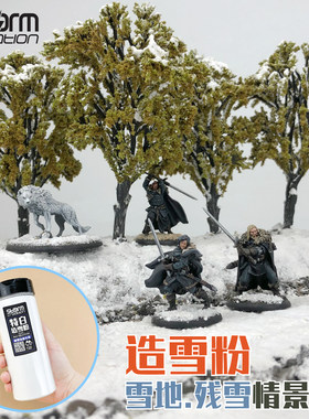 雪粉情景微缩diy模型沙盘高达兵