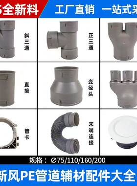 新风PE管三通四通一分三分支器