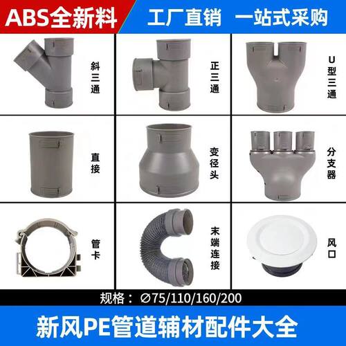 新风PE管三通四通一分三分支器