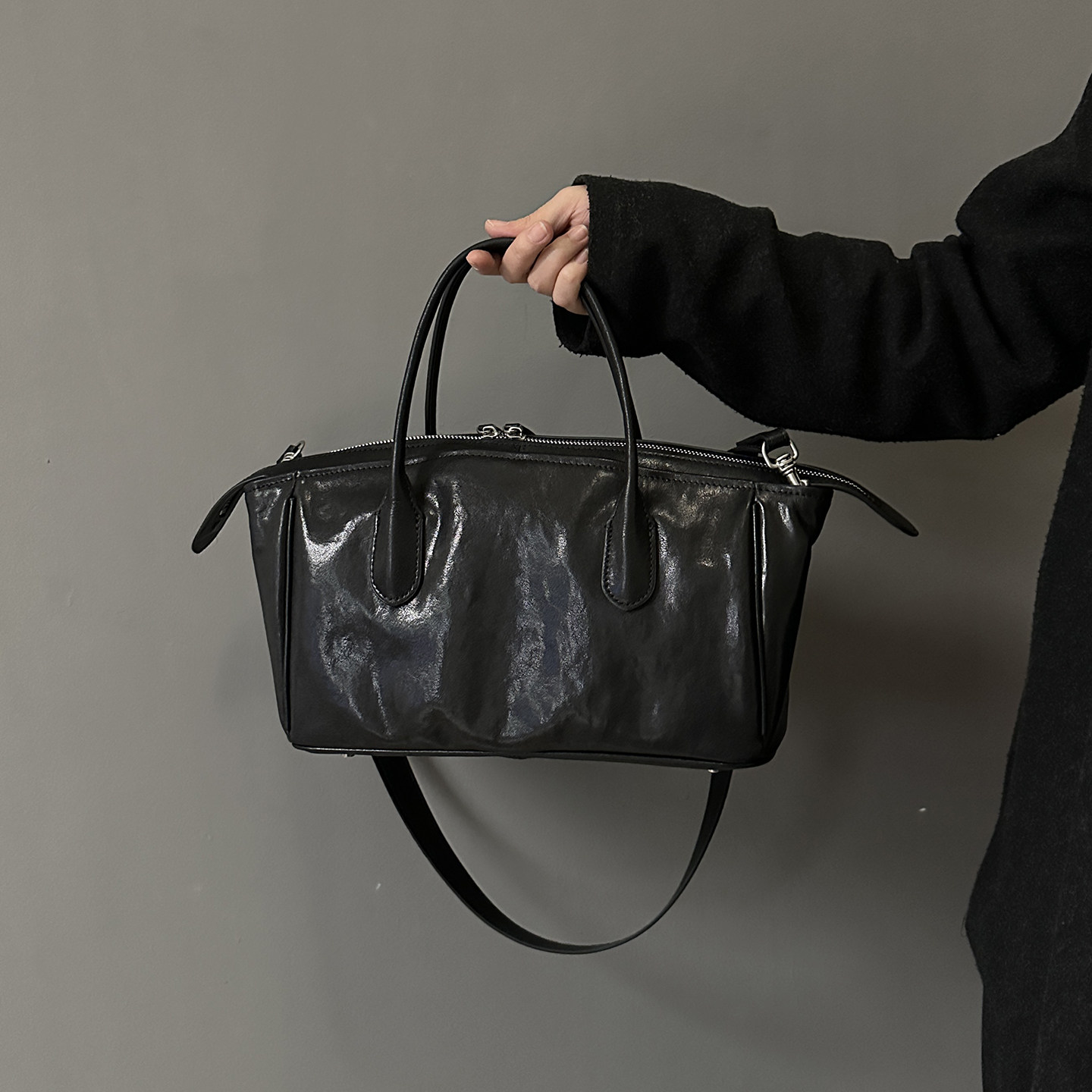 简约植鞣头层牛皮全真皮女士包包2026新款通勤百搭休闲手提旅行包