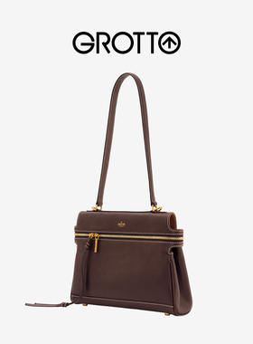 GROTTO个乐26年新款SOFT R66系列牛皮手提包单肩斜挎包女士包包