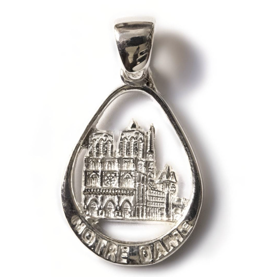 法国巴黎圣母院notre-damedeparis文创 玫瑰花窗塔楼项链吊坠预定