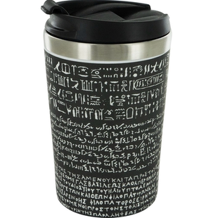 现货欧洲旅游英国大英博物馆 罗塞塔石碑保温杯 咖啡杯 杯子