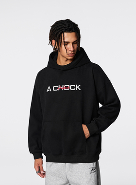 【Achock官方店】美式高街logo刺绣上衣外套潮牌秋冬新款连帽卫衣