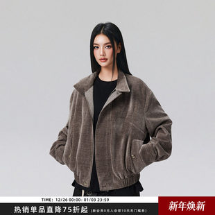 【Achock官方店】复古老钱风纯色翻领上衣外套秋冬新款休闲夹克男