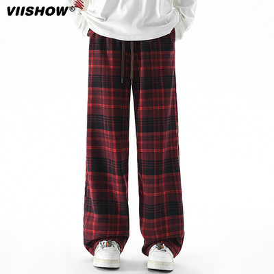 VIISHOW港风覆古格子休闲