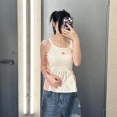 阿迪达斯三叶草女缎带可调节背心