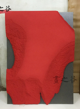 创意现代红色立体实物画个性售楼处样板间简约玄关走廊过道装饰画