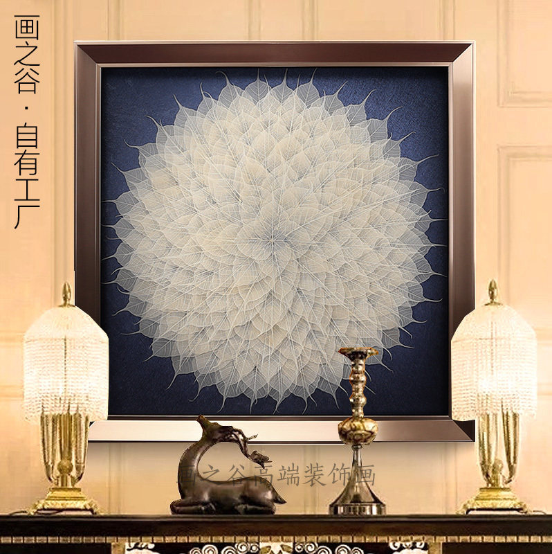 菩提叶新中式风样板房轻奢实物画