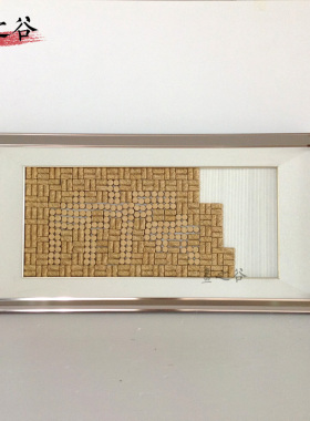 复古软木塞玄关客厅实物画