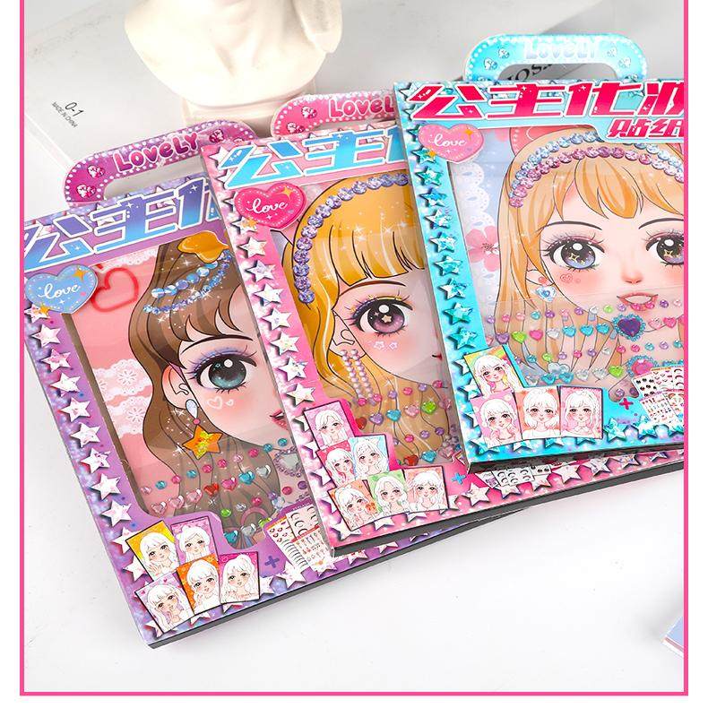 公主化妆贴纸书女孩装扮人物贴画水晶钻石宝石装饰益智本儿童玩具,玩具/童车/益智/积木/模型,贴纸,淘宝优惠券,粉丝福利购,淘宝优惠卷