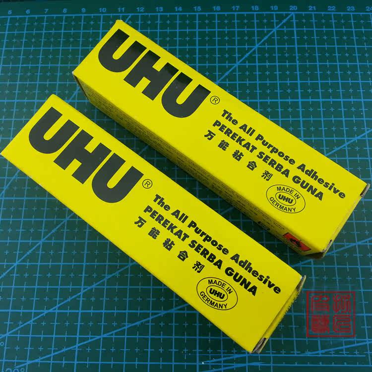 德国UHU胶水强力胶水模型布艺胶木工胶水皮革软胶透明强力胶 35ML