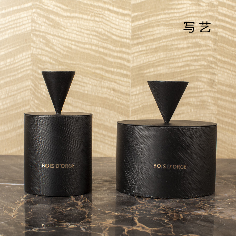 不锈钢皮革香薰简约现代卧室书房