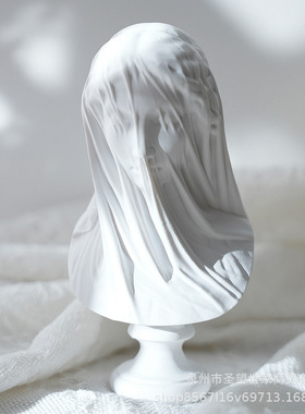 新品哥特摆件民宿婚纱少女半身像