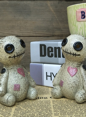 跨境热销可爱娃娃桌面摆件创意家居客厅玄关装饰品树脂工艺品摆设