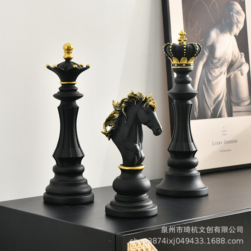 创意国际象棋树脂摆件橱窗