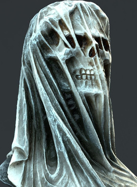 骷髅头雕像树脂工艺品艺术展示