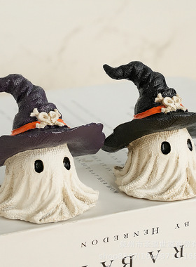 万圣节恐怖法帽小幽灵创意树