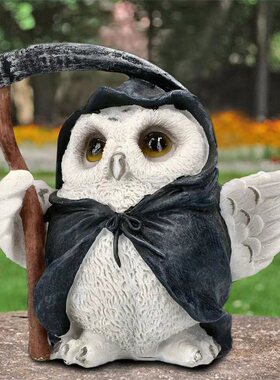 跨境花园猫头鹰摆件桌面小摆件