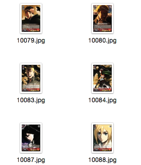 WS 黑白双翼 卡牌 进击的巨人2  红色C卡