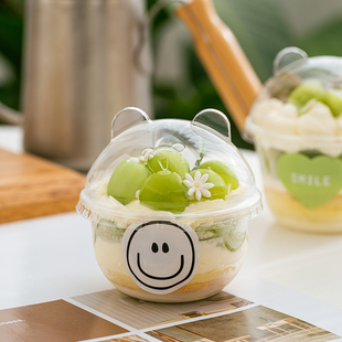 300/360ml甜品杯一次性杯子波波杯慕斯包装盒水果盒蛋糕打包盒子