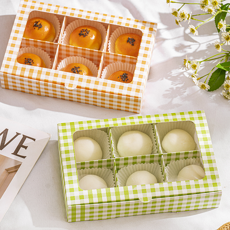 ins风6宫格蛋糕盒包装盒下午茶雪媚娘大泡芙盒纸杯蛋糕甜品盒打包,厨房/烹饪用具,点心包装盒/包装袋,淘宝优惠券,粉丝福利购,淘宝优惠卷