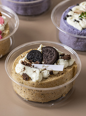 圆形单个蛋糕卷包装盒瑞士卷分装打包盒蛋糕卷切块盒子切件蛋糕盒