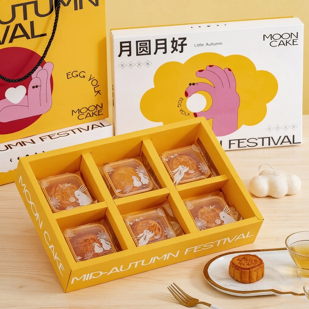 蛋黄酥包装盒礼盒2026新款手提盒子4四粒6粒糕点专用打包空盒月饼