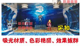 圣斗士背景图海界纯海海浪场景圣衣神话EX海斗士海皇展展示柜贴纸
