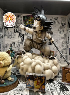 龙珠漫画拼图七龙珠shf模型手办盒贴纸展示柜背景图场景布景制作
