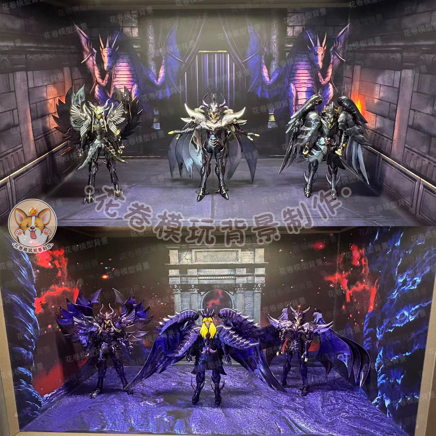 圣斗士神话EX手办盒展示柜背景图