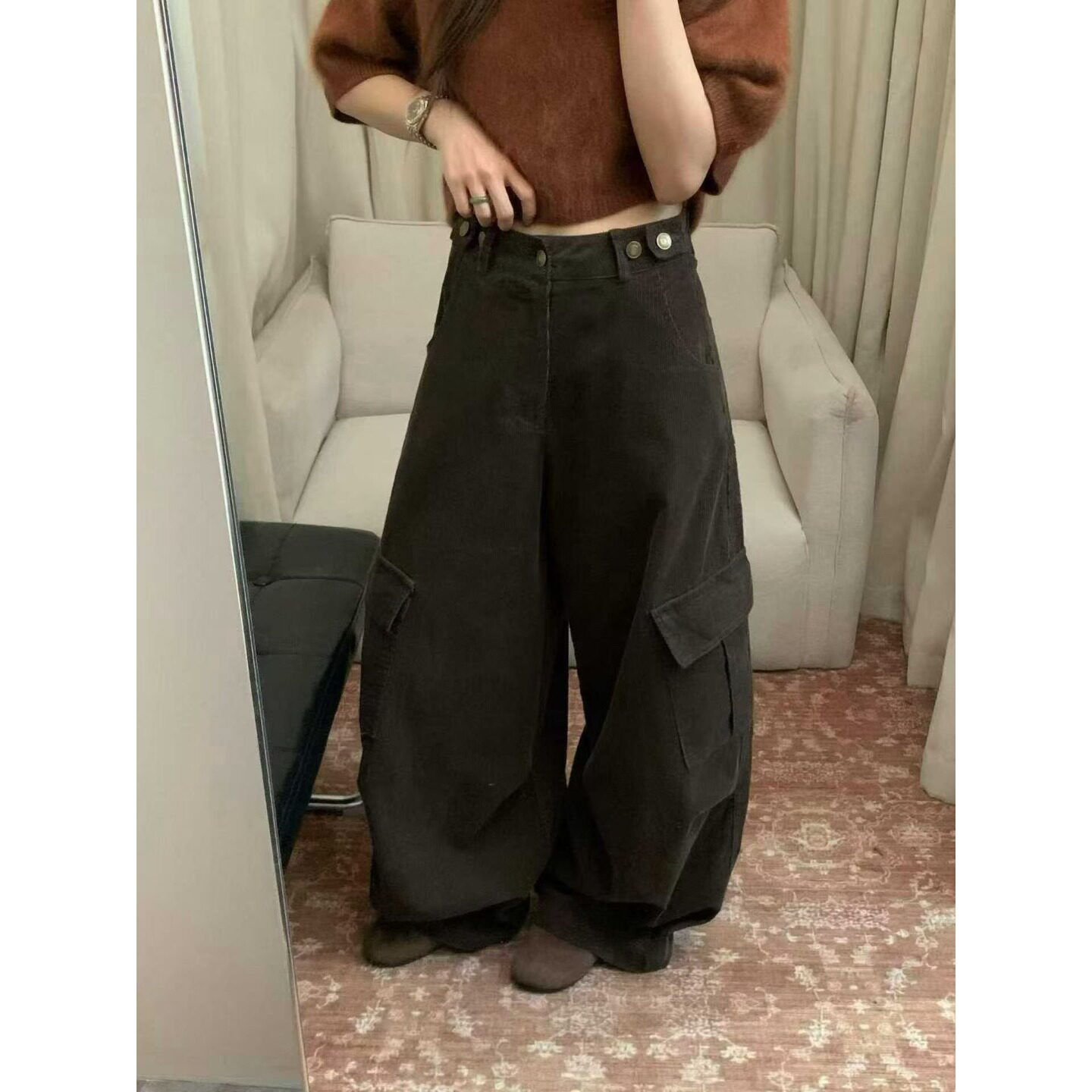 PPSHD｜冬高品质升级工装裤子女灯芯绒裤厚绒裤子休闲裤工装裤