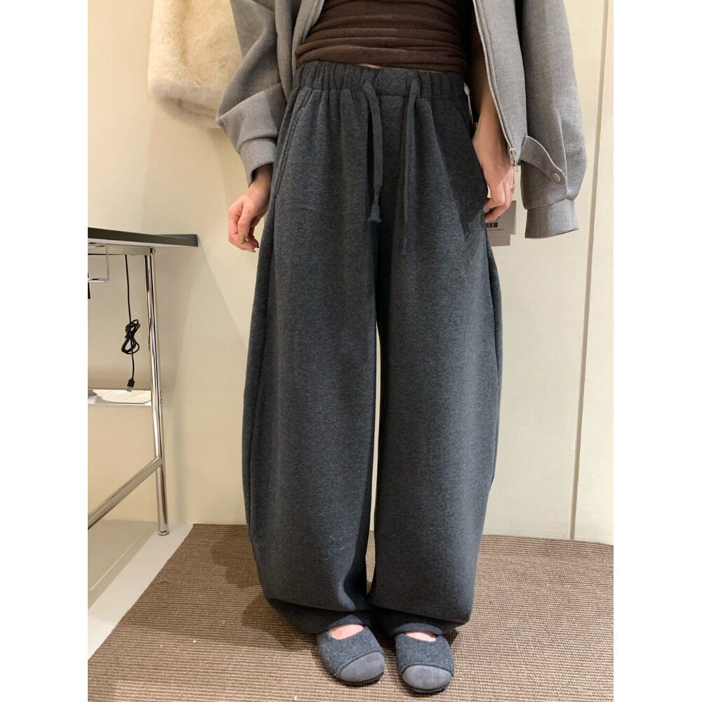 PPSHD|加绒加厚冬保暖束脚两穿女宽松加绒加厚百搭萝卜裤