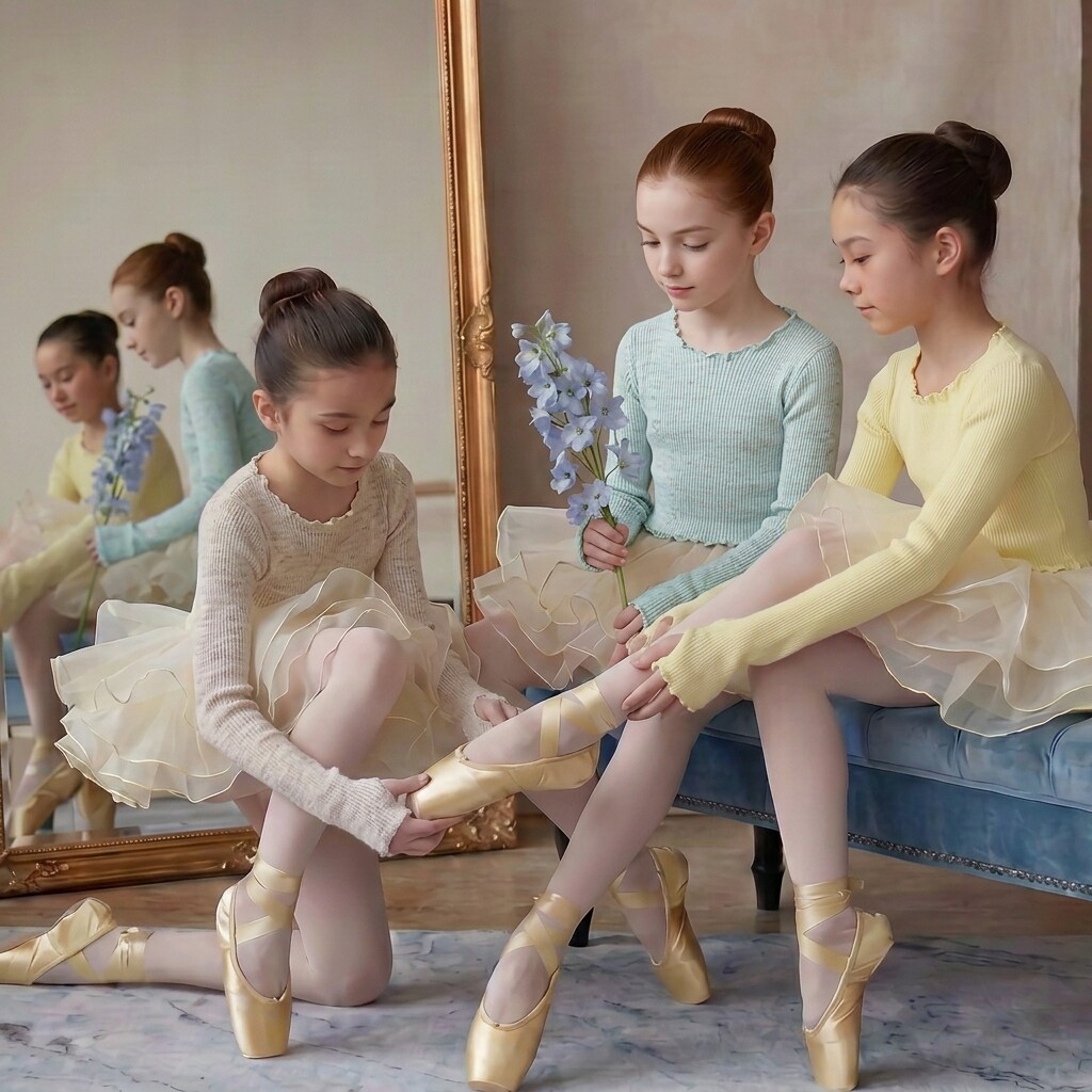 儿童舞蹈毛衣练功服跳舞针织外套女冬款上衣外搭七彩木耳边毛线衫