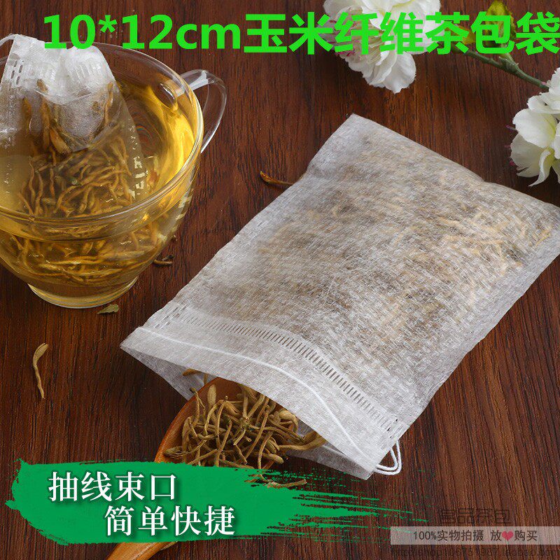 100片玉米纤维抽线10*12茶滤